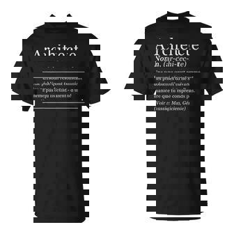 Dictionnaire Architecte Darchitecture Définition T-Shirt - Cadeauxyz