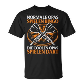 With Die Coolen Grandpas Spielen Dart Grandpa Dart Player T-Shirt - Geschenkecke