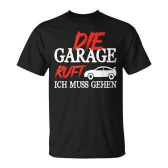 Die Garage Ruft Mechanik Kfz Humour Mechanic T-Shirt - Geschenkecke