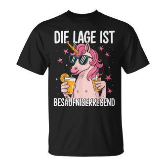 Die Lage Ist Besäufniserregend Saying Party Outfit T-Shirt - Geschenkecke