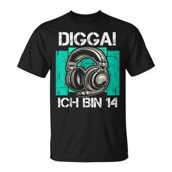 With Digga Ich Bin 14 Jahre Junge Geburtstag T-Shirt - Seseable