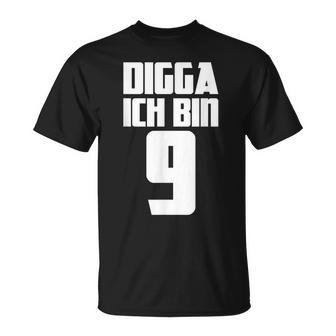 Digga Ich Bin 9 Jahre Geburtstag T-Shirt - Geschenkecke