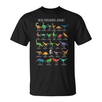 Dinosaur Types Alphabet A-Z Dino Abc T-Rex T-Shirt - Geschenkecke