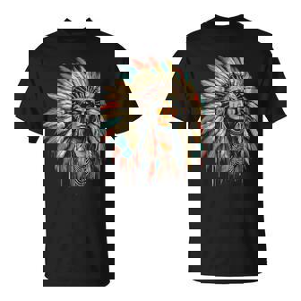 Diseñointage Multicolor Indio Nativo Americano Camiseta unisex - Regaloses