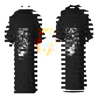Divertida Cara De Perro Bóxer Con Gafas De Camiseta unisex - Regaloses