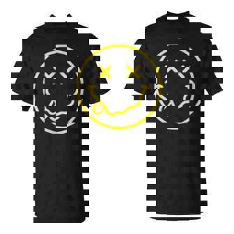 Divertida Lengua Hacia Fuera Cara Sonriente Linda Amarilla Feliz Cara Sonriente Camiseta unisex - Regaloses