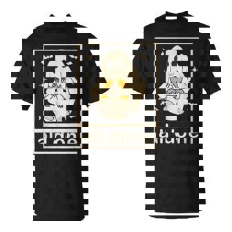 All Done Sign Language Ghost Speech Pathology Teacher T-Shirt - Thegiftio UK