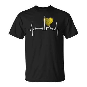 Dortmund Heartbeat Skyline Puls Ruhrpott Stadion Dortmunder T-Shirt - Geschenkecke