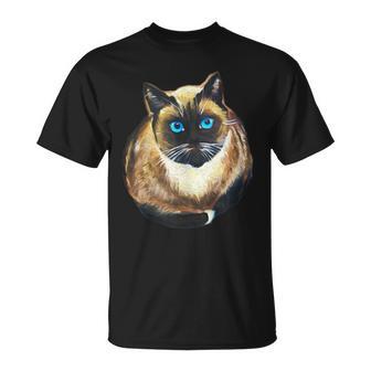 Drawing Chocolate Point Siamese Cat Siamese Cat Lover Tank Top T-Shirt - Monsterry