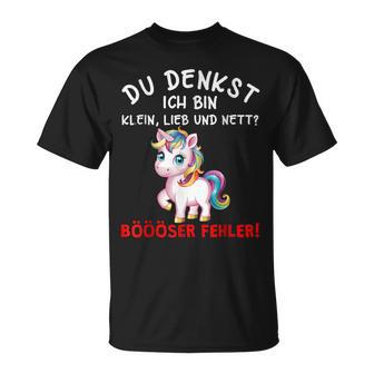 Du Denkst Ich Bin Klein Lieb Und Nett Bad Error T-Shirt - Geschenkecke