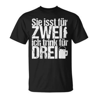 Du Isst Für Zwei Ich Trink Für Drei Schwangerschaft You Eat T-Shirt - Geschenkecke