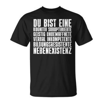 Du Nebenexistenz Buseidigungen Ich Hasse Menschen T-Shirt - Geschenkecke