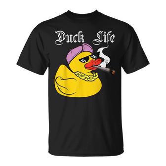 Duck Life Gangster Quietscheente Lustiges Ente T-Shirt - Geschenkecke