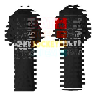 Eat Sleep Regalos De Repetición De Hockey Sobre Césped Para Hombres Niños Hockey Camiseta unisex - Regaloses