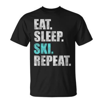 Eat Sleep Ski Repeat T-Shirt - Geschenkecke