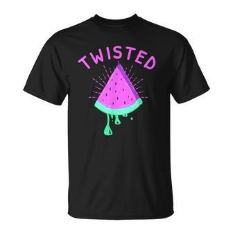Edm Techno Twisted Melon Musique De Danse Rave Festival T-Shirt - Cadeauxyz