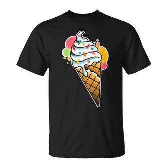 Eistüte Mit Streuseln Waffelkegel T-Shirt - Geschenkecke