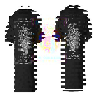 El Corazón Artistic Card Mexican Lottery Card T-Shirt | Seseable UK