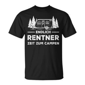 Endlich Rentner Zeit Zum CampingRetirement Camping T-Shirt - Geschenkecke