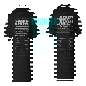 Engineer Nutrition Facts T-Shirt - Thegiftio UK
