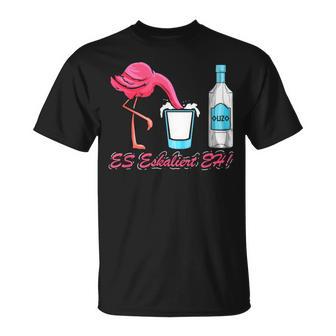 Es Escaliert Eh Flamingo & Ouzo T-Shirt - Geschenkecke