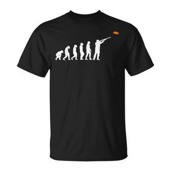Evolución Tiro Deportivo Tiro De Arcilla Tiro Al Plato Camiseta unisex - Regaloses