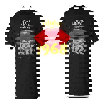Fabuloso Desde 1968 De Cumpleaños Labios Sexy Cuello Camiseta unisex - Regaloses