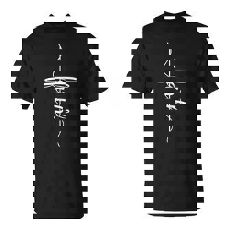 Faith Bible Verse Christian Sideways Tattoo T-Shirt - Monsterry