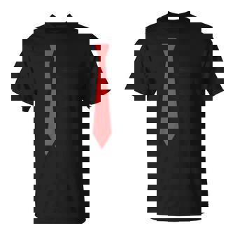 Fake Red Tie W Pocket Prank And Gag T-Shirt - Monsterry