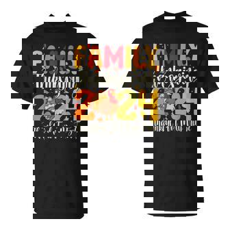 Family Thanksgiving 2024 Crew Dabbing Turkey Group Matching T-Shirt - Monsterry