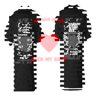Father's Day Death Anniversary Dad In Heaven Son Daughter T-Shirt - Monsterry