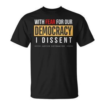 With Fear For Our Democracy T-Shirt - Monsterry DE