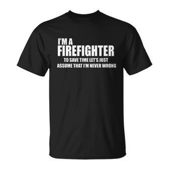 Firefighter Funny Fire Rescue Fireman Firefighter T-Shirt - Thegiftio