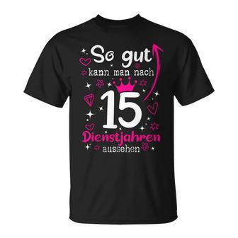 Firmenjubiläum 15 Jähriges Dienstjubiläum 15 Years Anniversary T-Shirt - Seseable