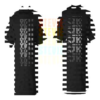 First Name Stevie Pattern Vintage Stevie T-Shirt - Monsterry