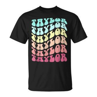 First Name Taylor Girl Groovy Personalized Birthday T-Shirt - Monsterry UK