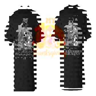My First Thanksgiving Cute Happy Turkey Day T-Shirt - Thegiftio UK