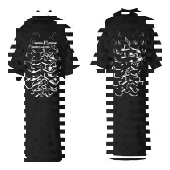 Fishing Rod Skeleton Chest With Fishing Lures Hook And Fish T-Shirt - Monsterry