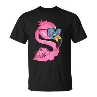 Flamingo Summer Vibes Vacation Flock Bird T-Shirt - Monsterry DE