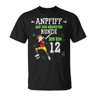 Football Dabbing Boy 12Th Birthday Ich Bin 12 Jahre T-Shirt - Geschenkecke