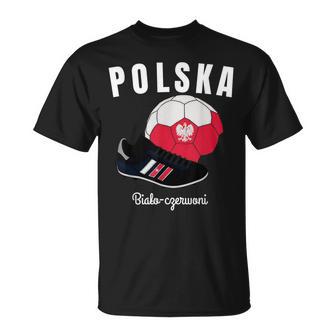 Football Jersey Polska Flag Poland Flags Football Jersey T-Shirt - Seseable