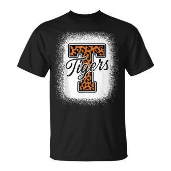 Football Tigers School Sports Fan Team Spirit Bleached Retro T-Shirt | Seseable UK
