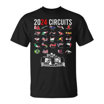 Formula Racing 2024 Open Wheel Race Car Fan World Circuits T-Shirt - Monsterry