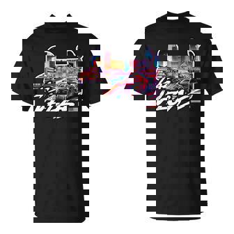 Formula Racing Las Vegas Open Wheel Car Circuit Usa Flag T-Shirt - Thegiftio UK