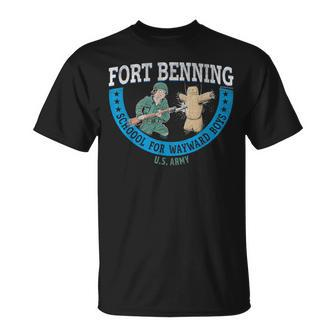Fort Benning School For Wayward Boys Retro Look T-Shirt - Monsterry