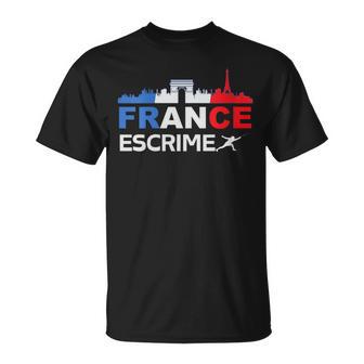 France Drapeau Escrime Cadeau Maillot Escrime France T-Shirt - Cadeauxyz