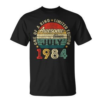 40 Years Old July 1984 Vintage 40Th Birthday Women T-Shirt - Monsterry UK
