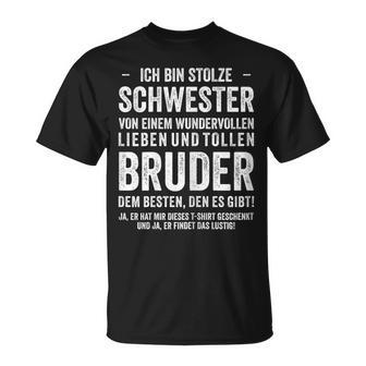 Birthday Ich Bin Stolze Schwester Bruder T-Shirt - Geschenkecke