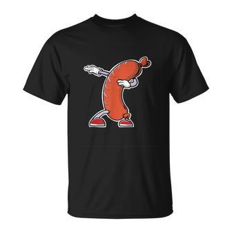 Bratwurst Wurst Sausage Red Hot Dog Dabbing T-Shirt - Geschenkecke