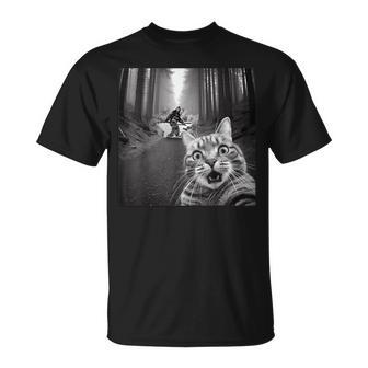 Cat Selfie With Bigfoot T-Shirt - Thegiftio UK